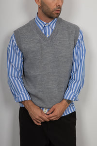 Smanicato in maglia GIANNI LUPO - GRIGIO GL35261