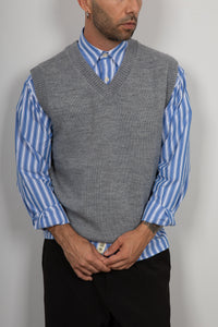 Smanicato in maglia GIANNI LUPO - GRIGIO GL35261