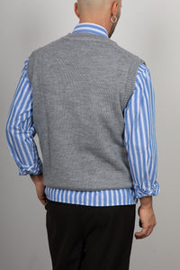 Smanicato in maglia GIANNI LUPO - GRIGIO GL35261