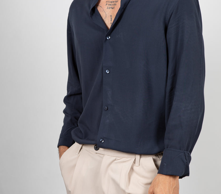 TELAMIRA-VENTURA BLACK shirt 100% VISCOSE 