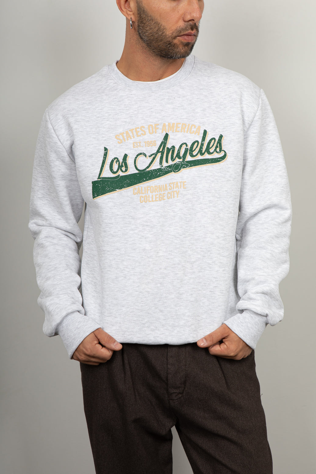 Felpa Los Angeles LANDEK - MELANGE LK2537