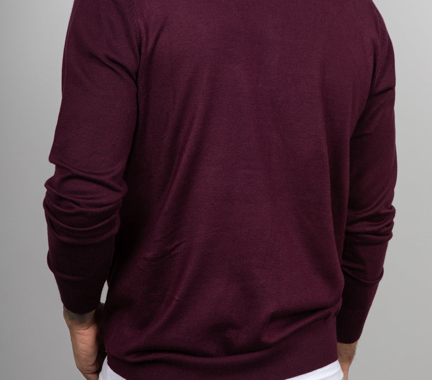 Polo manica lunga viscosa LANDEK - BORDEAUX L-358