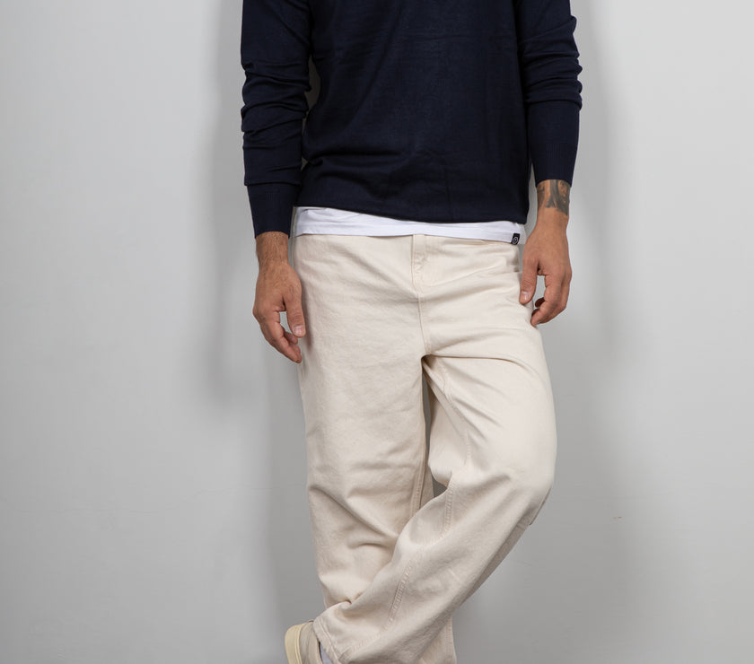 Polo manica lunga viscosa LANDEK - NAVY L-358