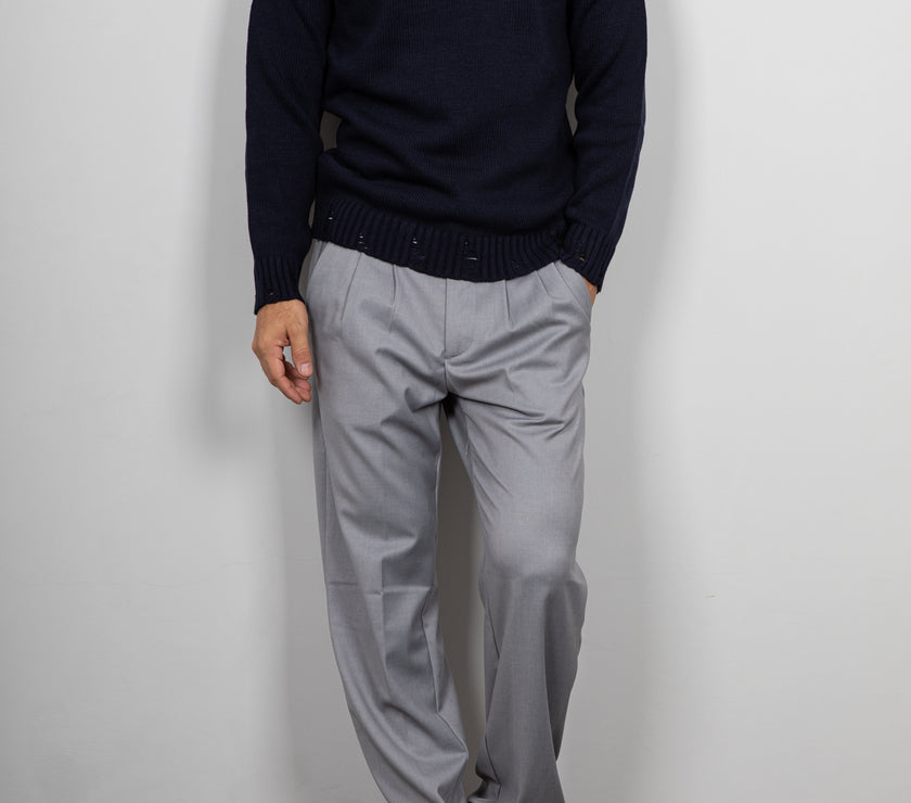 Maglione con smagliature LANDEK - BLU 2055