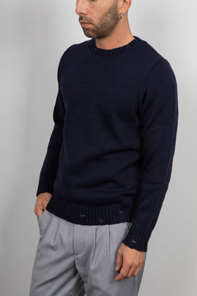 Maglione con smagliature LANDEK - BLU 2055