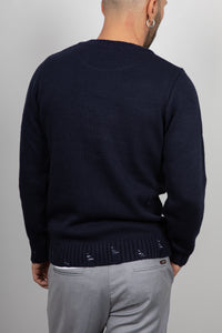 Maglione con smagliature LANDEK - BLU 2055