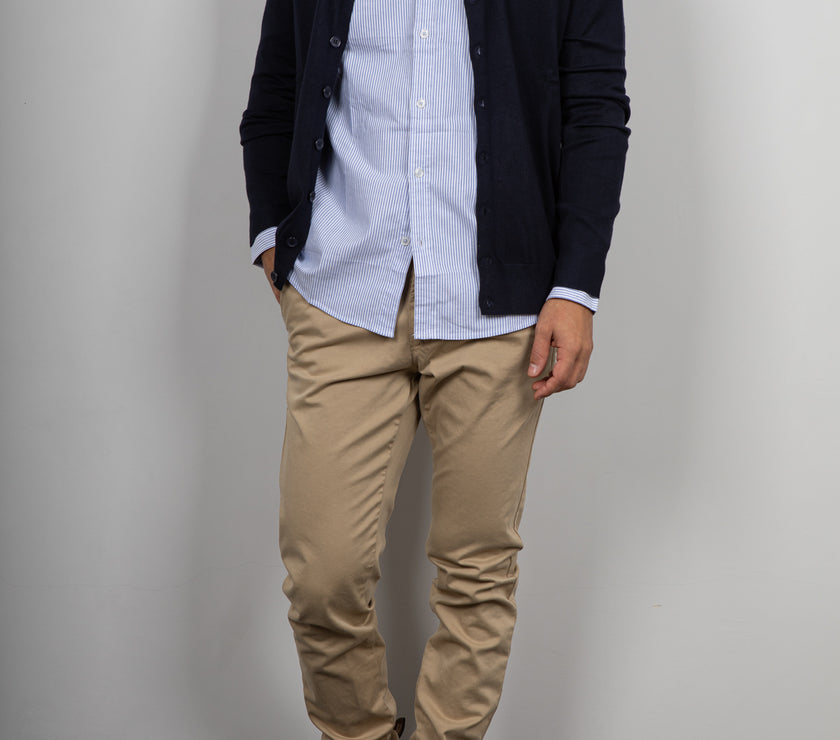 Cardigan in viscosa LANDEK - NAVY LPL211