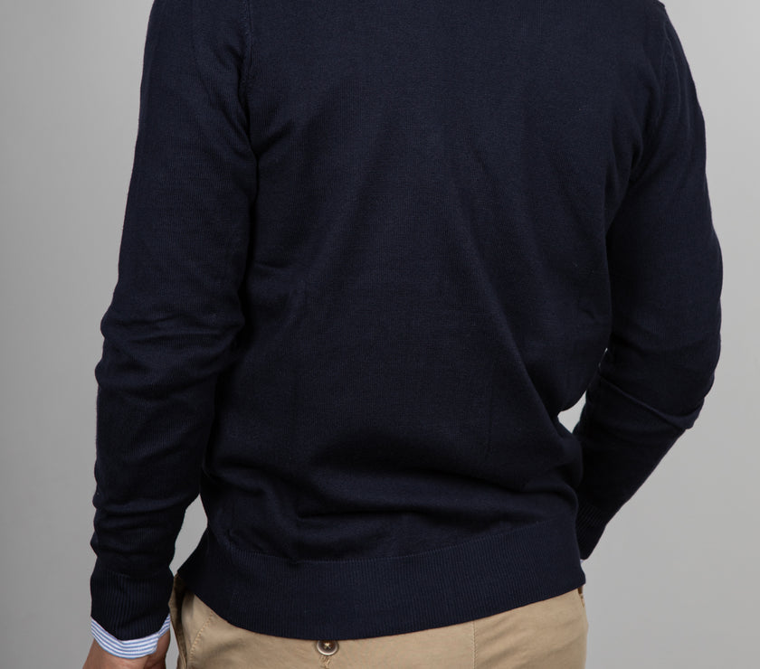 Cardigan in viscosa LANDEK - NAVY LPL211