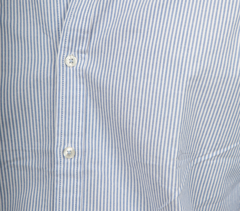 Camicia button-down a righe LANDEK - AZZURRO NH5593
