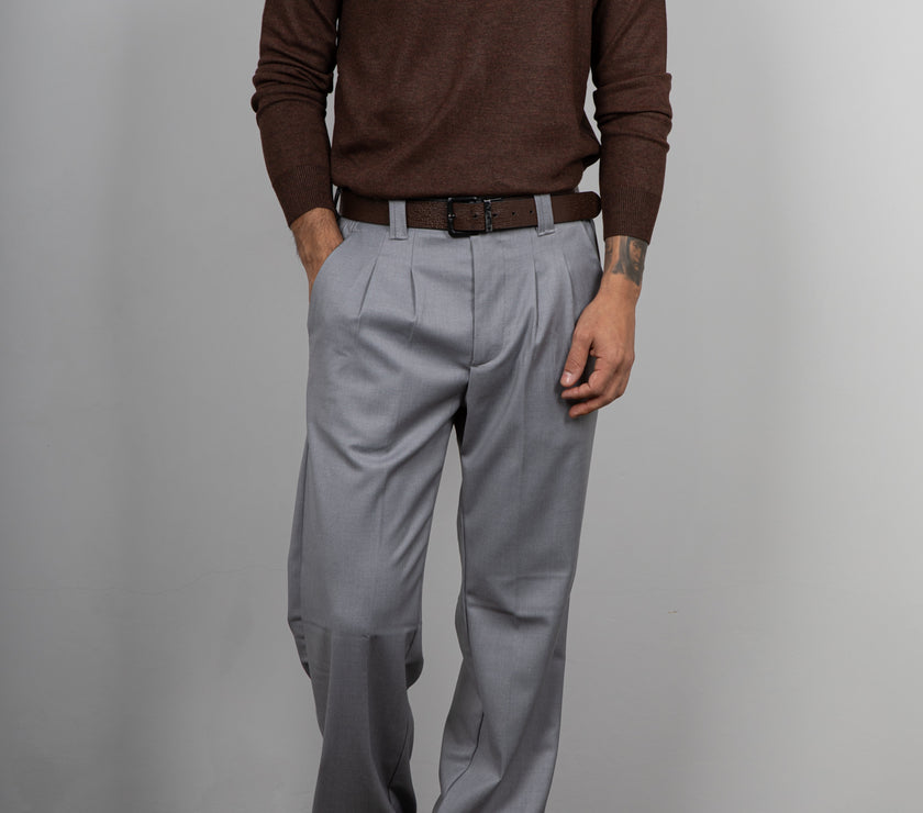 Maglione girocollo in viscosa LANDEK - CAFFE L-207