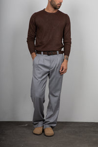 Maglione girocollo in viscosa LANDEK - CAFFE L-207