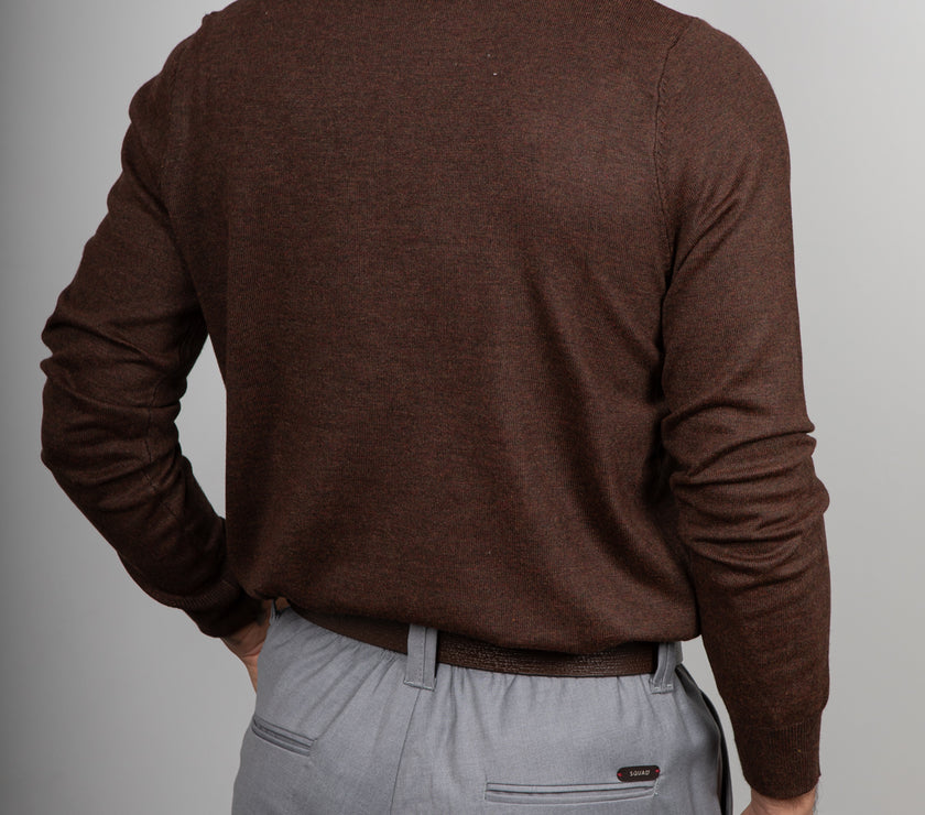 Maglione girocollo in viscosa LANDEK - CAFFE L-207