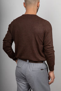 Maglione girocollo in viscosa LANDEK - CAFFE L-207