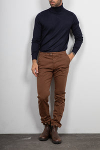Maglione collo alto in viscosa LANDEK - NAVY L-208