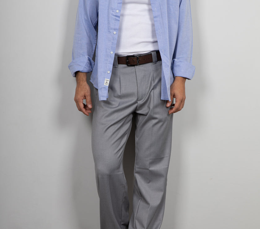 Camicia in oxford collo francese LANDEK - BLU LPC0114