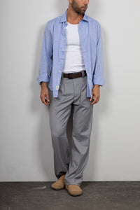 Camicia in oxford collo francese LANDEK - BLU LPC0114