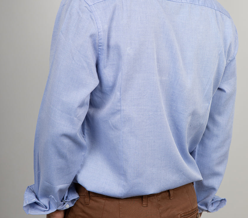 Camicia in oxford collo francese LANDEK - BLU LPC0114