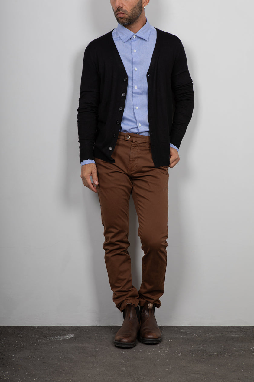 Camicia in oxford collo francese LANDEK - BLU LPC0114