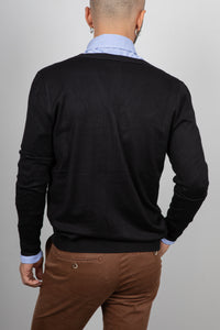 Cardigan in viscosa LANDEK - NERO LPL211