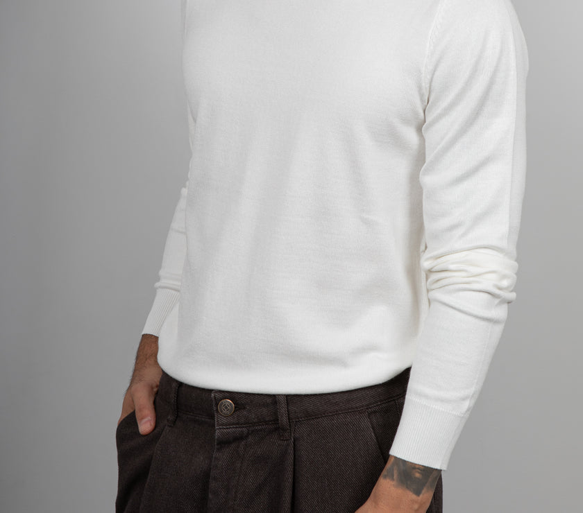 Maglione girocollo in viscosa LANDEK - PANNA L-207