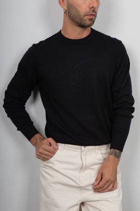 Maglioncino in cotone lino LANDEK - NERO LP251036A