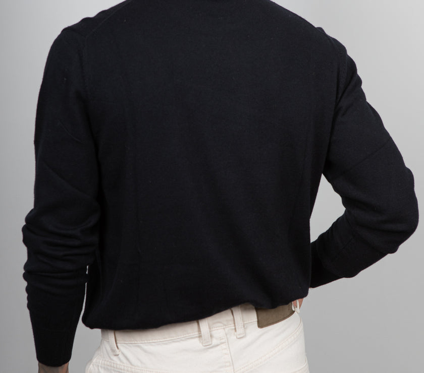 Maglioncino in cotone lino LANDEK - NERO LP251036A