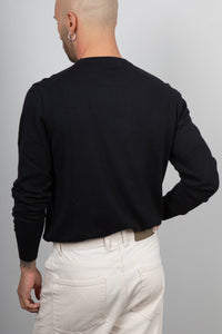 Maglioncino in cotone lino LANDEK - NERO LP251036A
