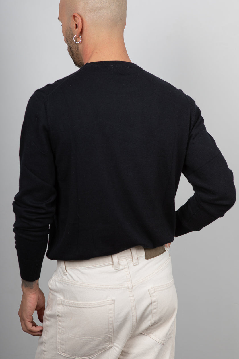 Maglioncino in cotone lino LANDEK - NERO LP251036A