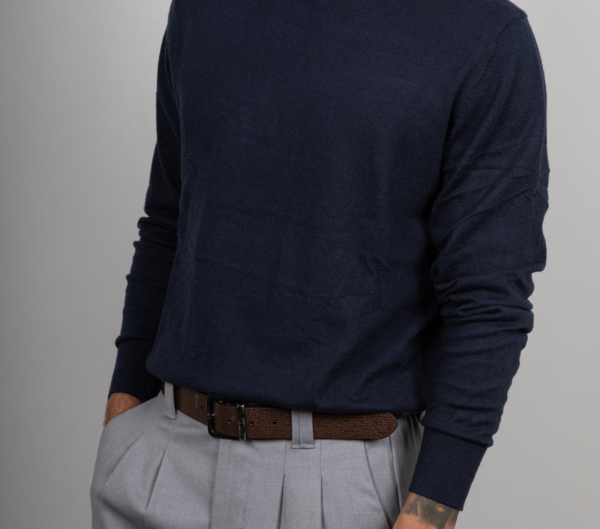 Maglioncino in cotone lino LANDEK - NAVY LP251036A