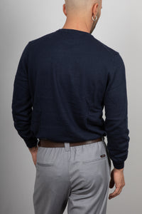 Maglioncino in cotone lino LANDEK - NAVY LP251036A