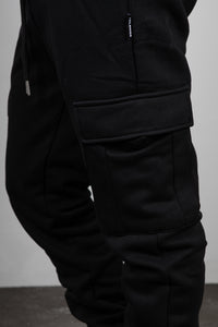 Pantalone  Felpato Cargo TELAMIRA- NERO BTF0034