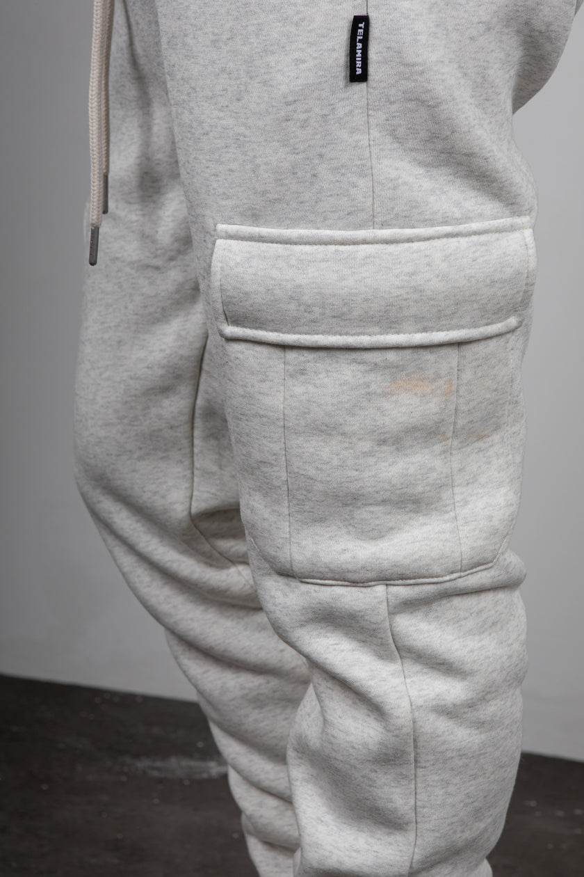 Pantalone  Felpato Cargo TELAMIRA- MELANGE BTF0034