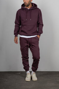 Felpa Cappuccio-BORDEAUX BTF0032