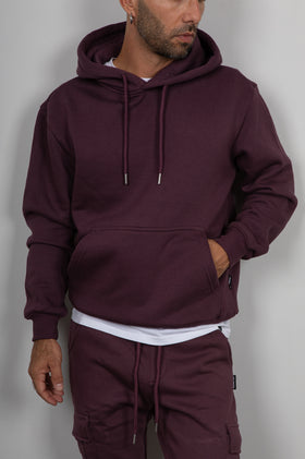 Felpa Cappuccio-BORDEAUX BTF0032