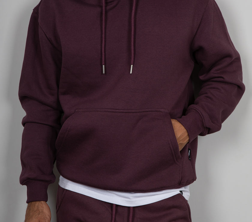 Felpa Cappuccio-BORDEAUX BTF0032