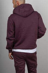 Felpa Cappuccio-BORDEAUX BTF0032