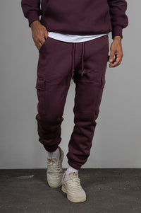 Pantalone  Felpato Cargo TELAMIRA- BORDEAUX BTF0034