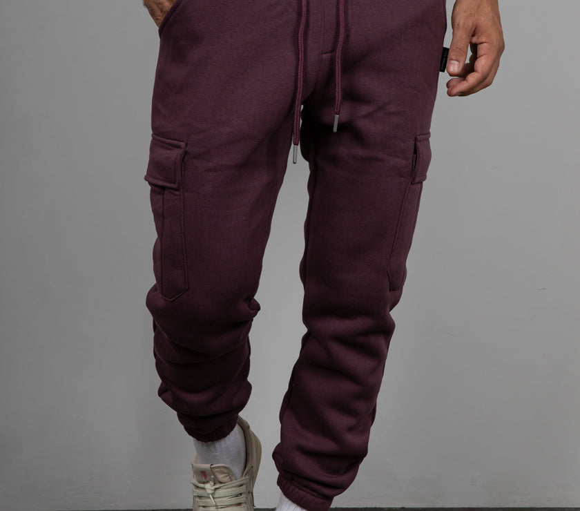 Pantalone  Felpato Cargo TELAMIRA- BORDEAUX BTF0034