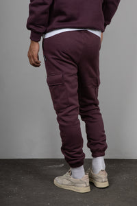 Pantalone  Felpato Cargo TELAMIRA- BORDEAUX BTF0034
