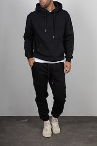 Felpa Cappuccio-NERO BTF0032