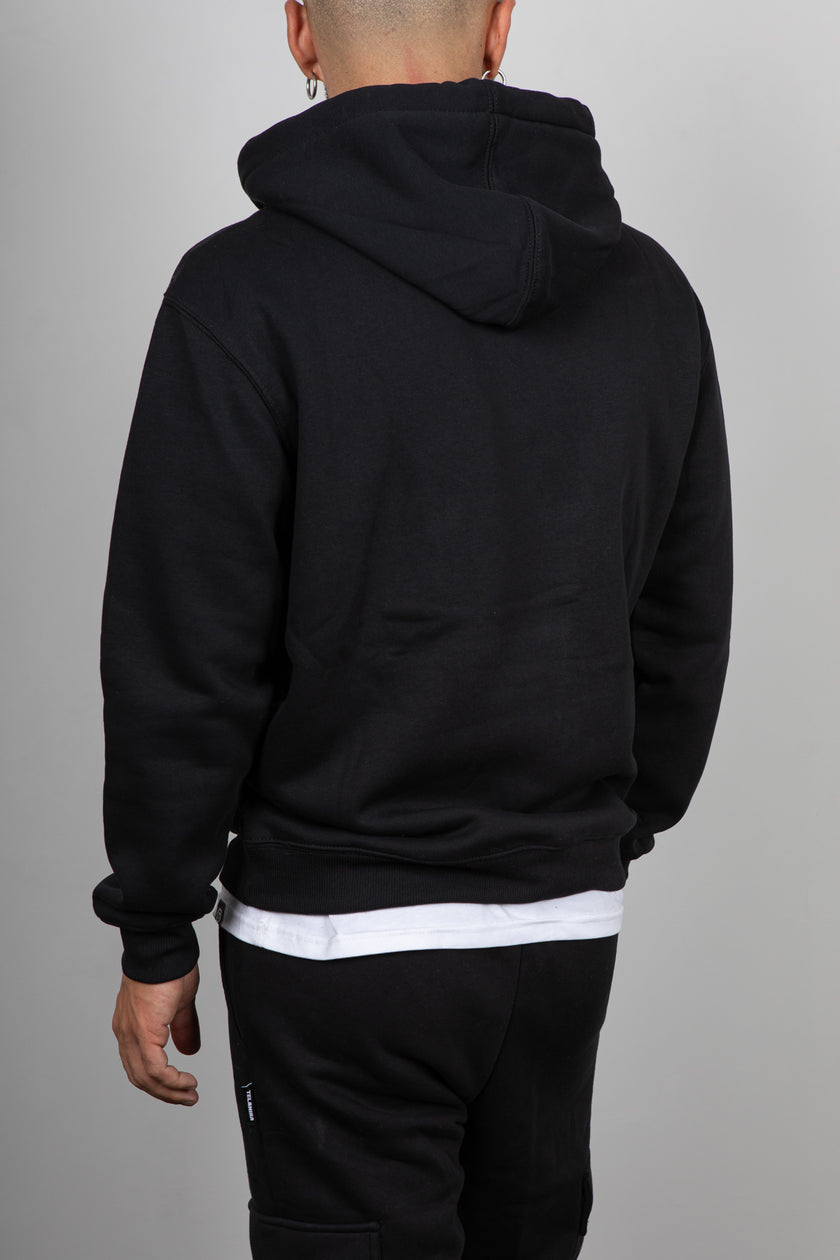 Felpa Cappuccio-NERO BTF0032