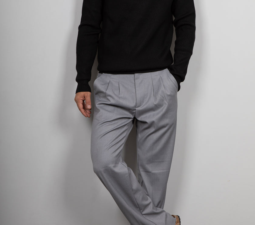 Maglione viscosa costa inglese GIANNI LUPO - BLACK GL35213GZ