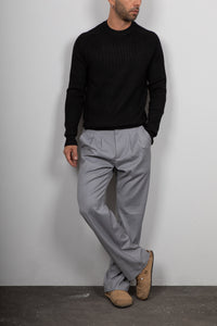 Maglione viscosa costa inglese GIANNI LUPO - BLACK GL35213GZ