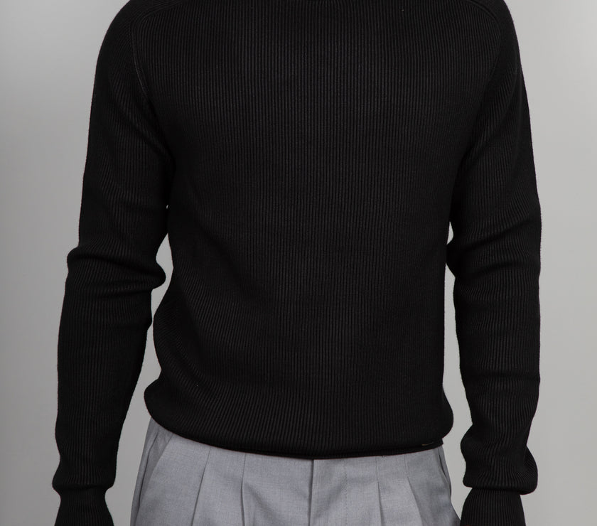 Maglione viscosa costa inglese GIANNI LUPO - BLACK GL35213GZ