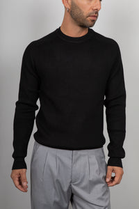 Maglione viscosa costa inglese GIANNI LUPO - BLACK GL35213GZ
