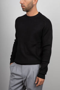 Maglione viscosa costa inglese GIANNI LUPO - BLACK GL35213GZ