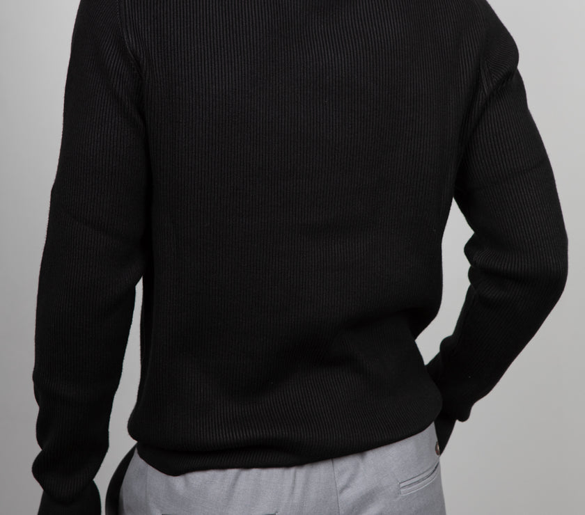 Maglione viscosa costa inglese GIANNI LUPO - BLACK GL35213GZ