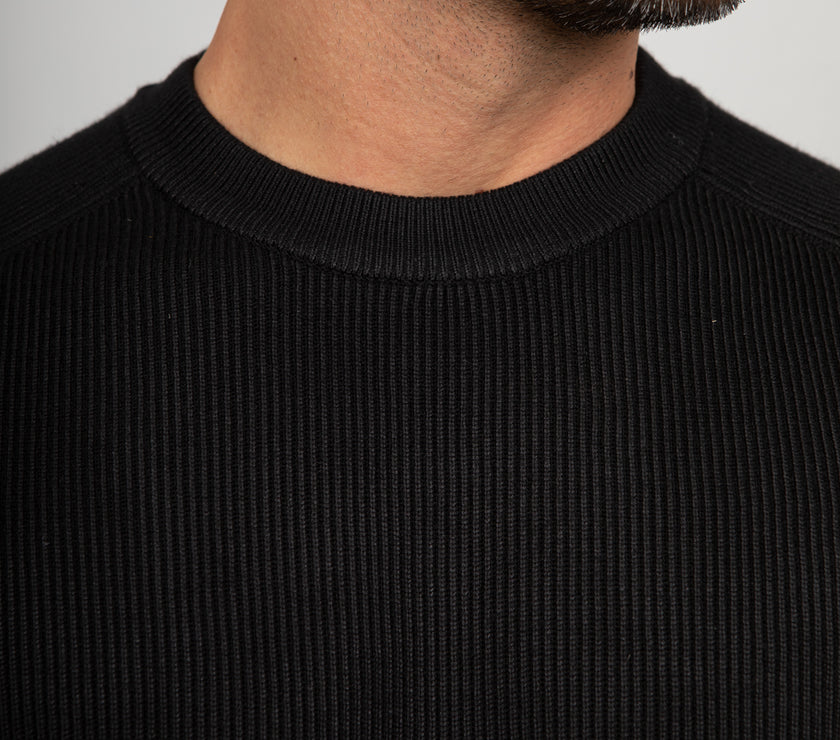 Maglione viscosa costa inglese GIANNI LUPO - BLACK GL35213GZ