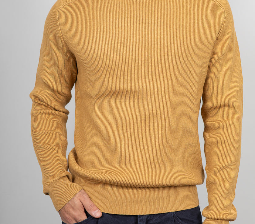 Maglione viscosa costa inglese GIANNI LUPO - SENAPE GL35213GZ