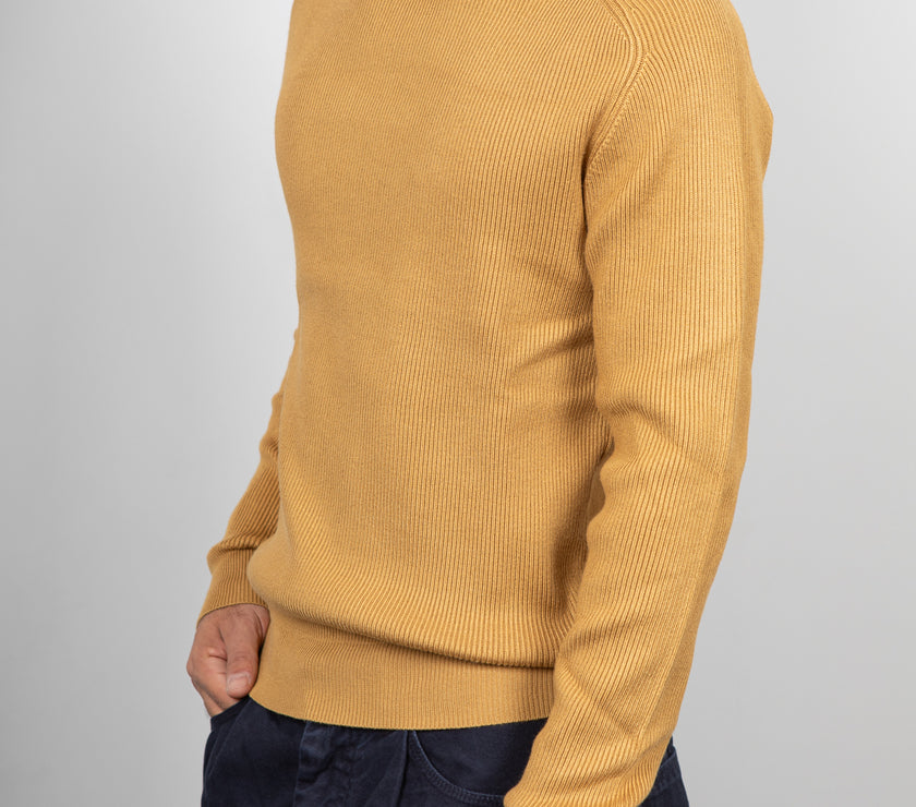 Maglione viscosa costa inglese GIANNI LUPO - SENAPE GL35213GZ